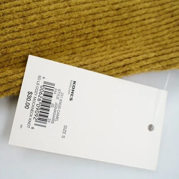 SO Women's Cozy Canvas Junior Knit Top V -neck Sweater  SIZE S | NEW - Picture 4 of 5